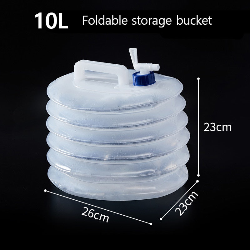 READY STOCK!!! 5L/10L/15L Collapsible Foldable Outdoor Water Container | Portable Water Storage Bag - RB18 可折叠户外便携式储水袋