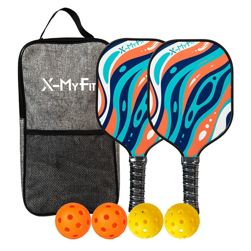 Pickleball Set with 2/4 Pickleballs and Pickleball Paddles Set of 2 Outdoor Indoor,Pickleball Net Bag 匹克球