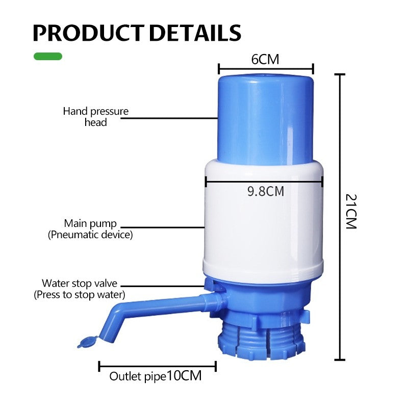 READY STOCK‼️Manual Water Dispenser Pump | Hand Press Pump for 5 Gallon Bottled Water | Portable Drinking Water Pump 手压泵