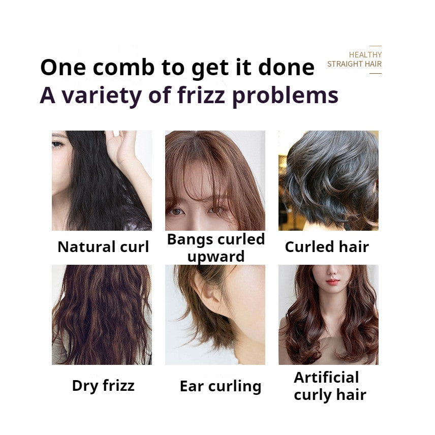 READY STOCK!!! One-Stroke Comb Straight | Anti-Frizz Soft Detangling Brush | Smooth & Silky Hair Comb for Women & Men一梳直