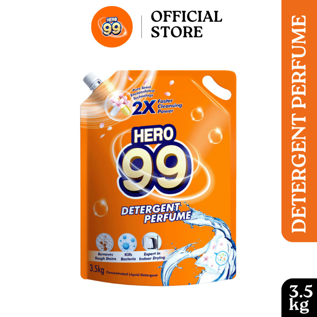 READY STOCK HERO 99 DETERGENT PERFUME REFILL PACK 3.2KG/3.5KG