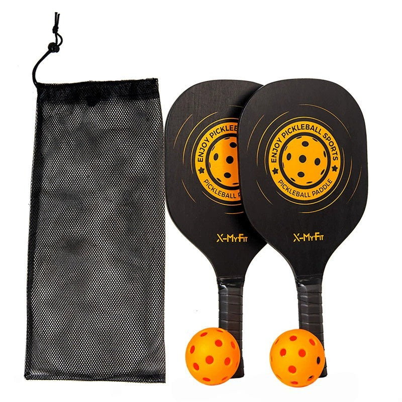 Pickleball Set with 2/4 Pickleballs and Pickleball Paddles Set of 2 Outdoor Indoor,Pickleball Net Bag 匹克球