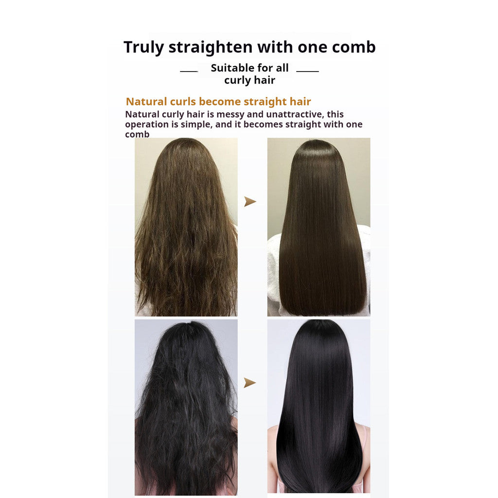 READY STOCK!!! One-Stroke Comb Straight | Anti-Frizz Soft Detangling Brush | Smooth & Silky Hair Comb for Women & Men一梳直
