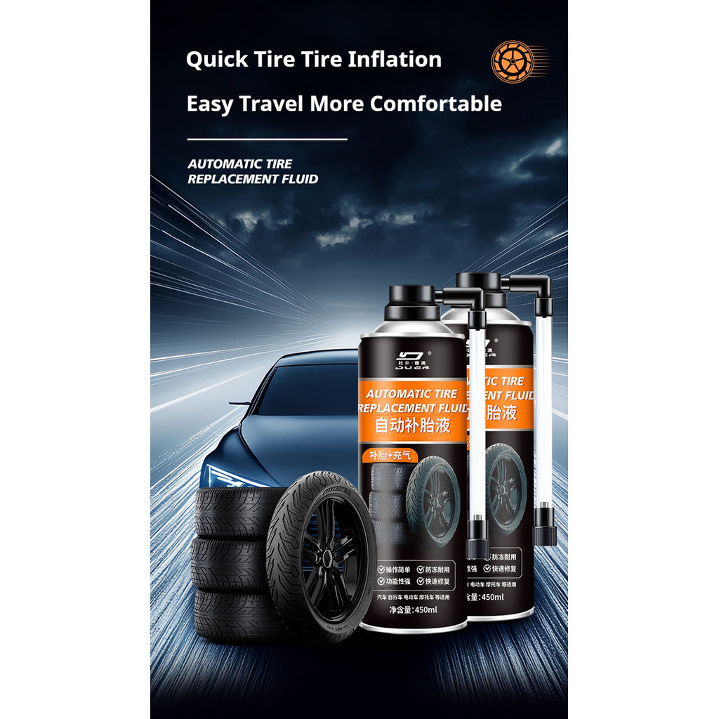 Cecair Penggantian Tayar Automatik | Automatic Tire Replacement Fluid | Quick Seal & Inflate No Dismantling 自动补胎液