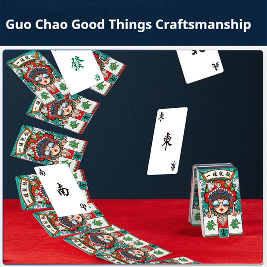 【READY STOCK】Waterproof Plastic Mahjong Playing Cards | 144pcs Durable Poker-Style Mahjong Deck 麻将扑克牌