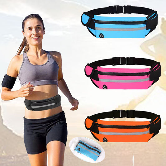 【READY STOCK】Sports Waist Bag | Waterproof Fanny Pack with Adjustable Strap | Fitness Jogging Belt for Phone & Keys 运动腰包