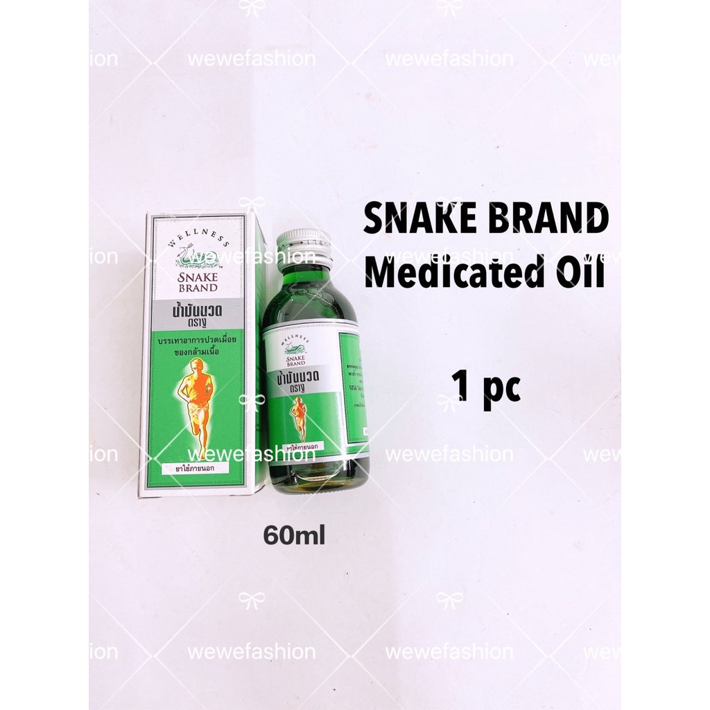 READY STOCK!!!Snake Brand Medicated Oil Original THAILAND 60ml