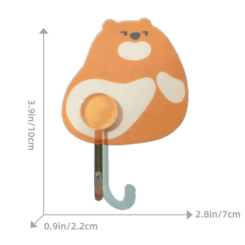 READY STOCK!!!Cartoon Strong Load-Bearing Hook Bathroom Seamless Sticky Hook Punch-Free Suction Cup Hook