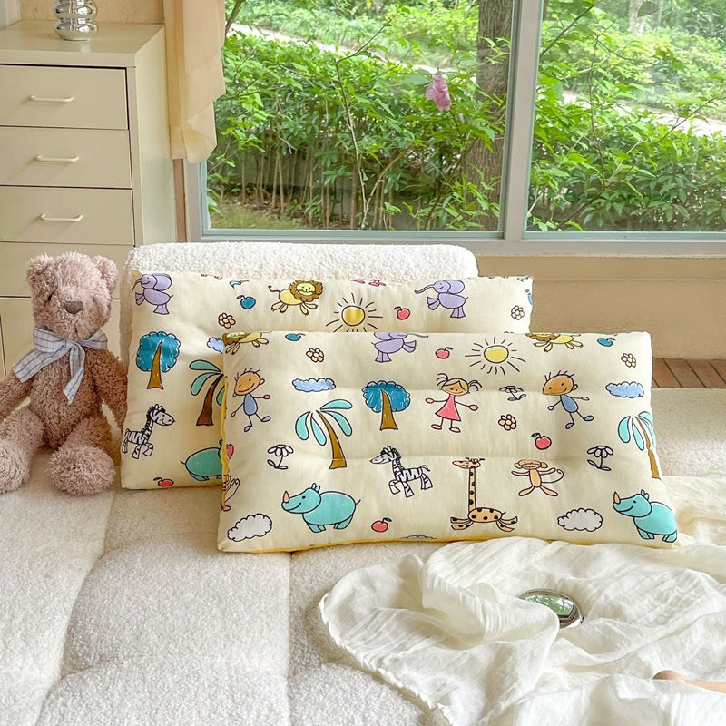 Ready Stock Washable Baby Pillow Children's Cotton Pea Fleece Quick Dry Soothing Sleep Aid Pillowchildren 纯棉儿童枕头