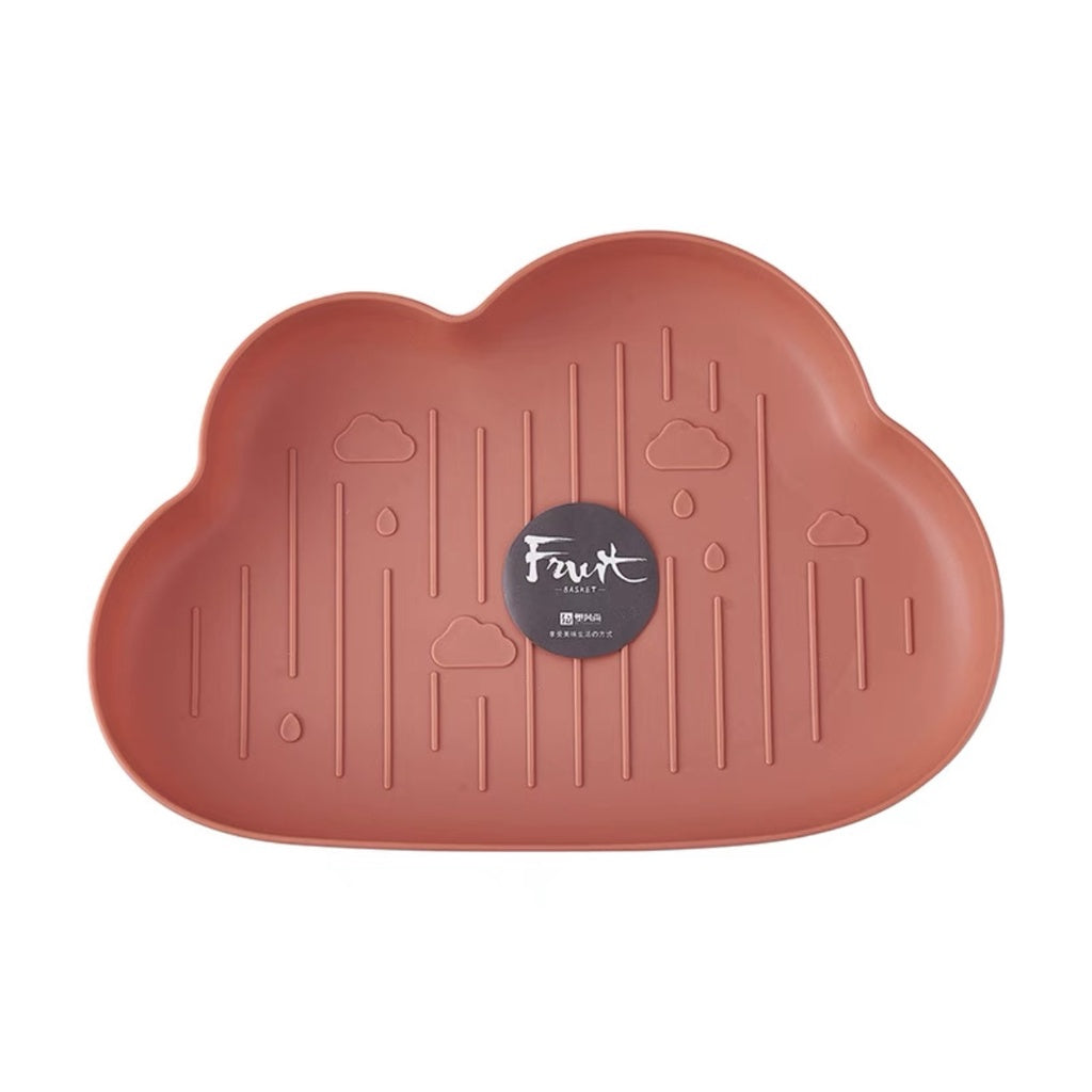 READY STOCK!!!Cute Carrot Clouds Strawberry Shape Plastic Snacks Fruit Plate