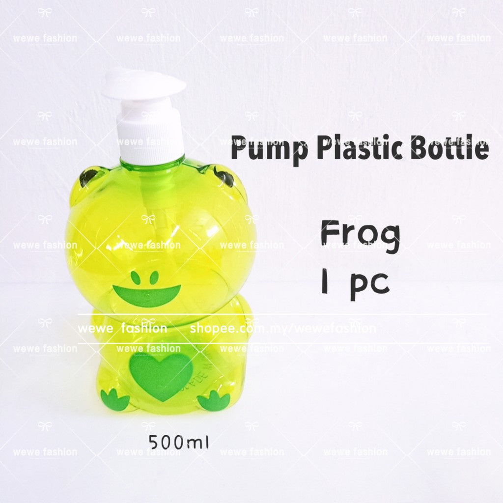 READY STOCK!!!Refillable Foaming Soap Dispenser Bathroom Kitchen Cute Cartoon Shampoo Pump Bottle Liquid Bottle 500ml