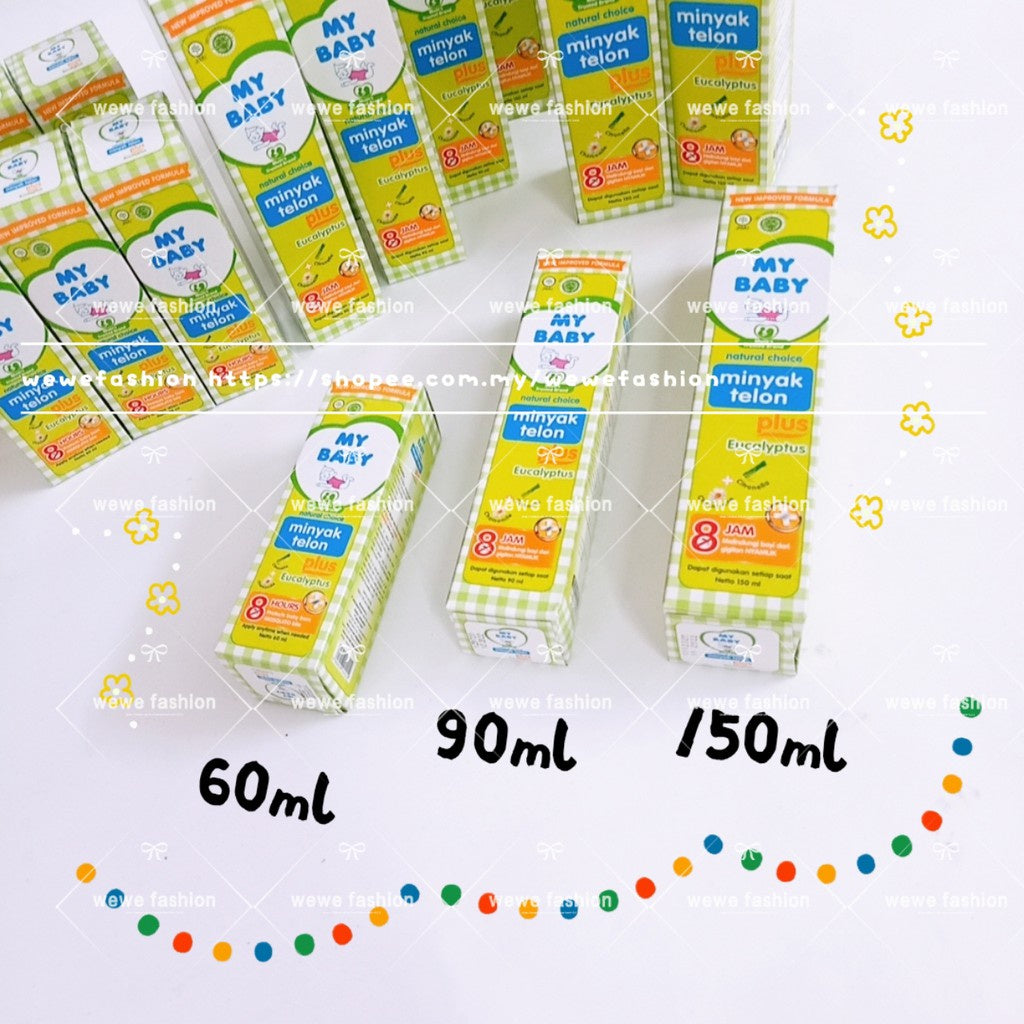 READY STOCK!!!Minyak Telon Plus My Baby Mybaby Natural Eucalyptus 60/90/150 ml