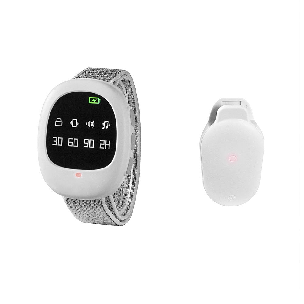 READY STOCK!!! Bedwetting Alarm Children Bedwetting Monitor Arm Wear Moisture Sensor Bed Wetting Alarm Sound Light