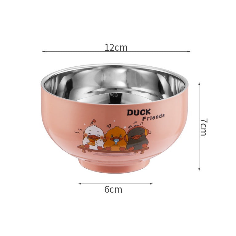 READY STOCK!!!304 Stainless Steel Cartoon Cutie Family Child Bowl 304不锈钢碗家庭碗