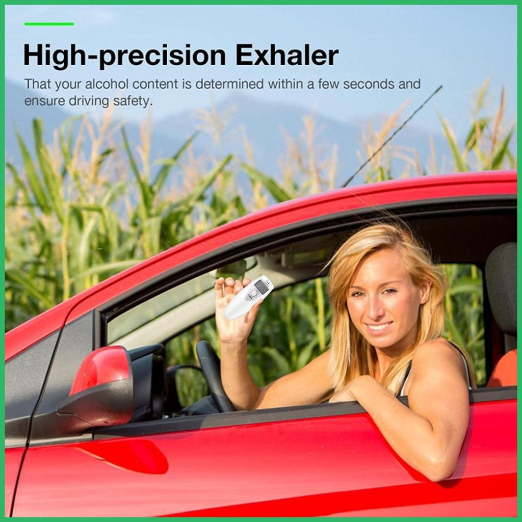 Ready Stock!!! Breathalyzer Digital Alcohol Tester Accuracy with LCD Display Screen Portable Breath Alcohol Tester