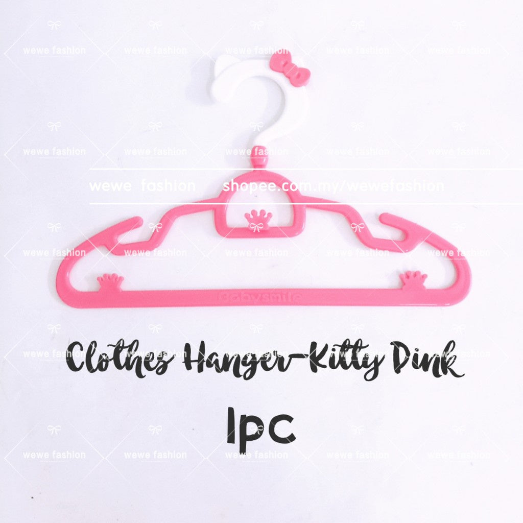 READY STOCKS!!!Mickey Kitty Pooh Cartoon Baby Kids Plastic Clothes Hanger卡通衣挂