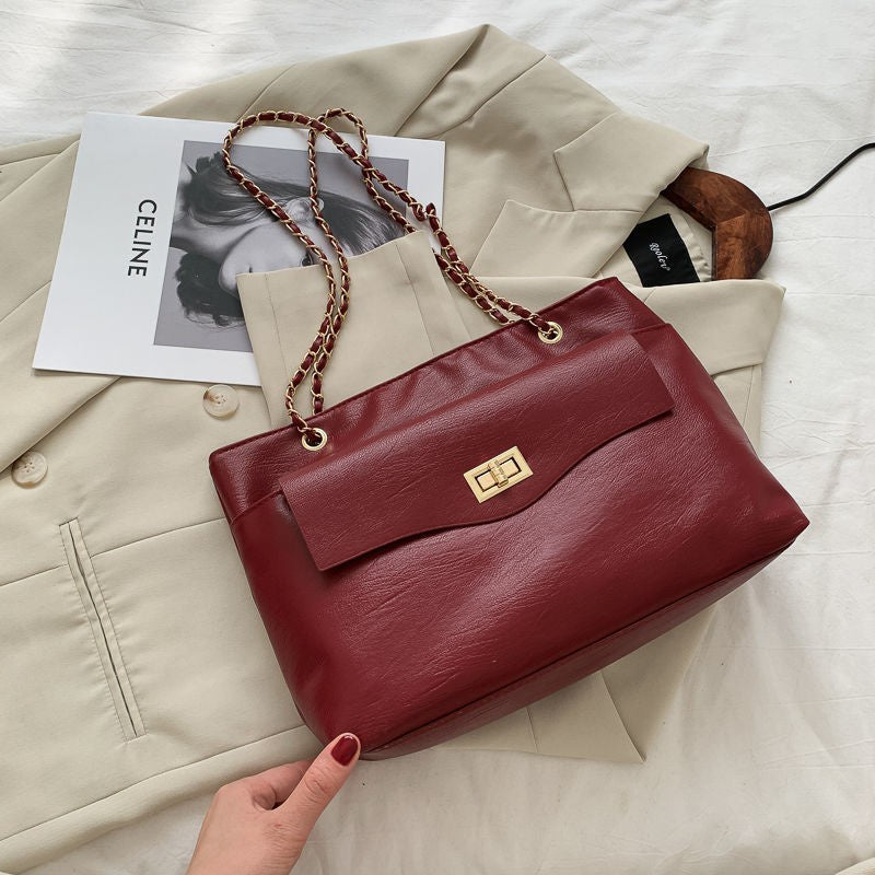 READY STOCK!!!BSB1101 PU Sling Bag New Fashion Casual Lady Handbag Beg Solid Color Shoulder Casual Bucket Bags大容量斜挎包