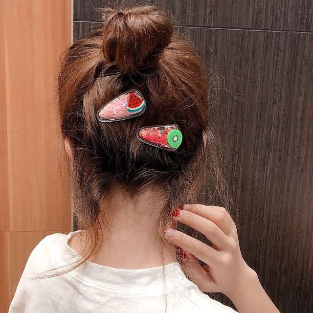 READY STOCK!! 5PCS Cartoon Fruit Cutie Hair Clip Kids Baby Girls Hair Accessories