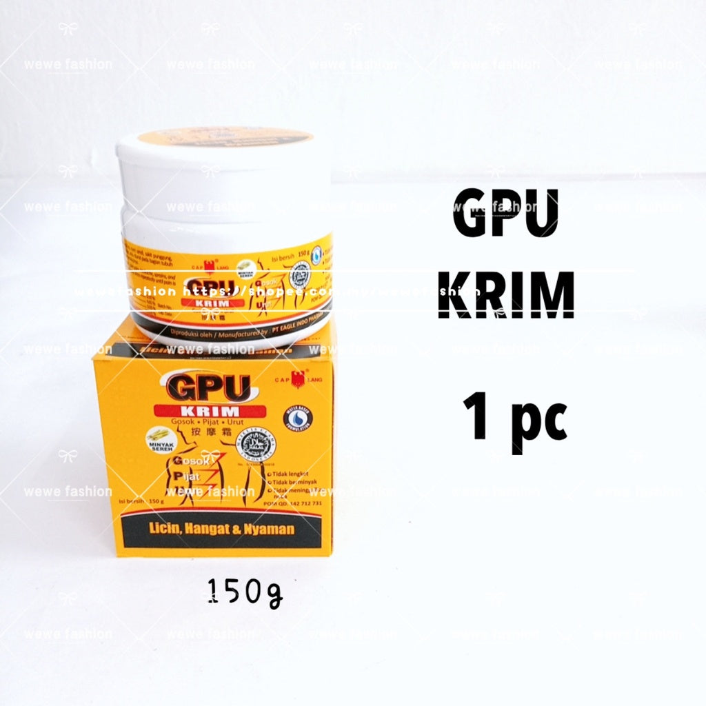 READY STOCK!!!Minyak Krim Urut GPU Cap Lang MINYAK SEREH KRIM GOSOK PIJAT 30ml/60ml/60g/150g/250g