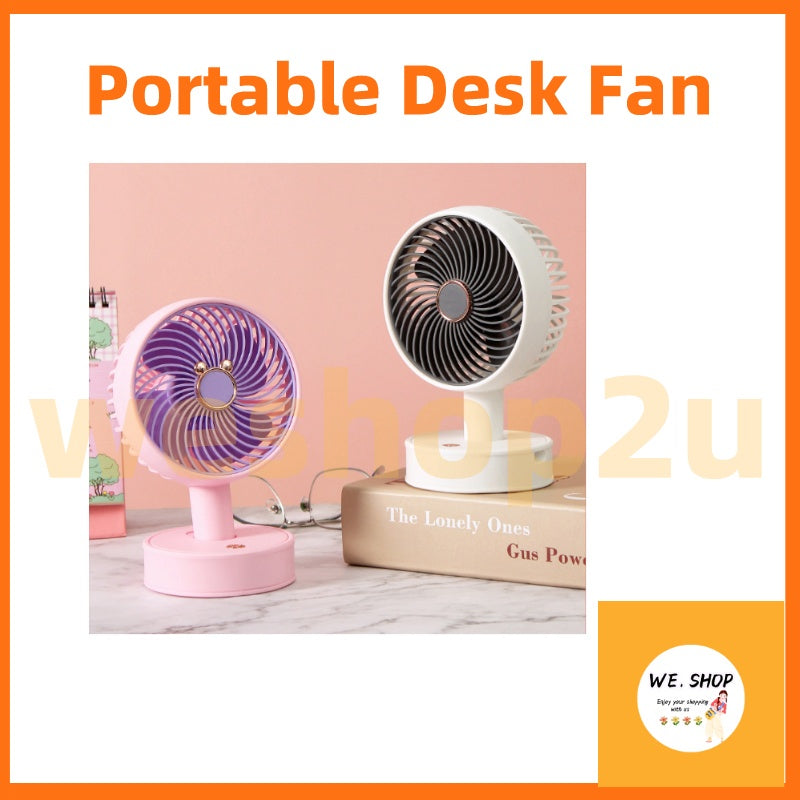 READY STOCK!!! Portable Desk Fan | Mini Table Fan | USB Rechargeable | Clip-on & Handheld Cooling Fan 便携桌面风扇 迷你桌扇