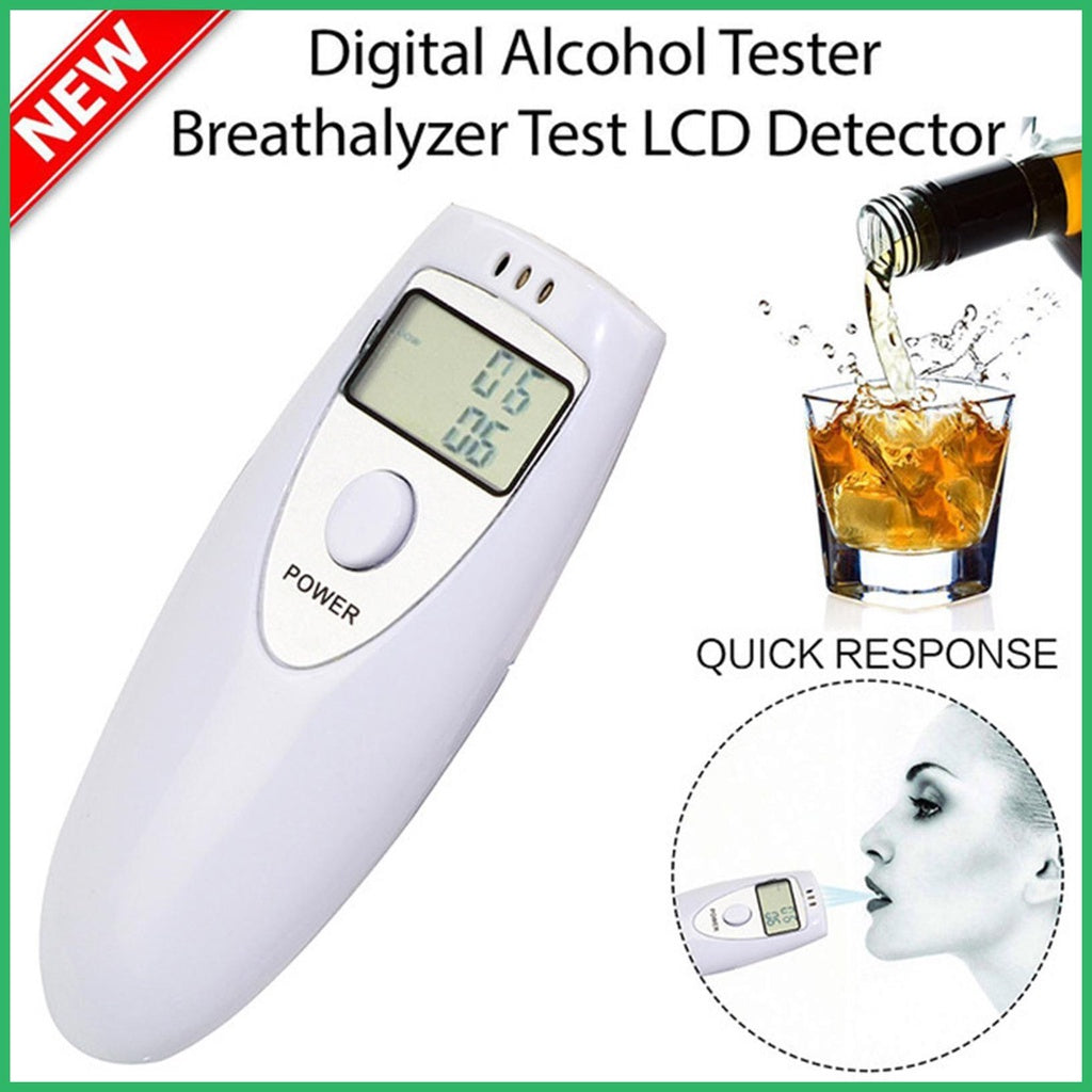 Ready Stock!!! Breathalyzer Digital Alcohol Tester Accuracy with LCD Display Screen Portable Breath Alcohol Tester