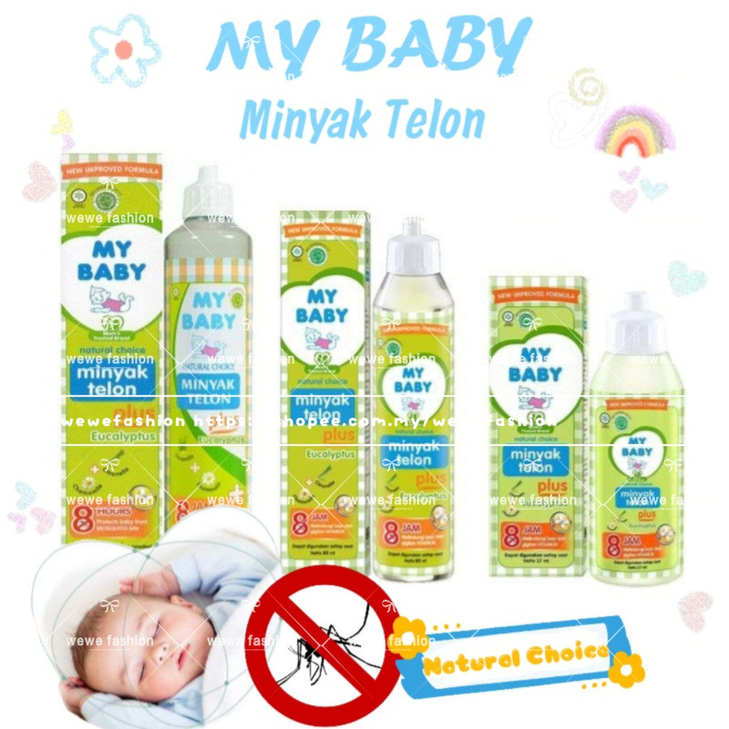 READY STOCK!!!Minyak Telon Plus My Baby Mybaby Natural Eucalyptus 60/90/150 ml