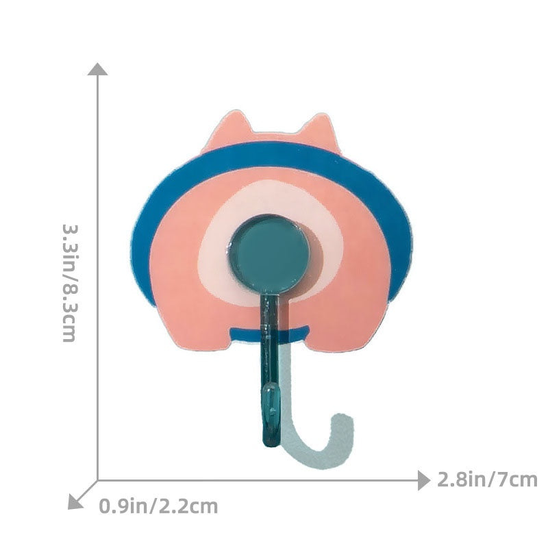 READY STOCK!!!Cartoon Strong Load-Bearing Hook Bathroom Seamless Sticky Hook Punch-Free Suction Cup Hook