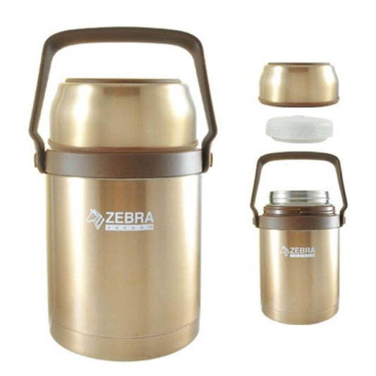 100% Original Zebra Thailand Stainless Steel Vacuum Food Jar Picnic 1000ml 1L 152435 SUS304