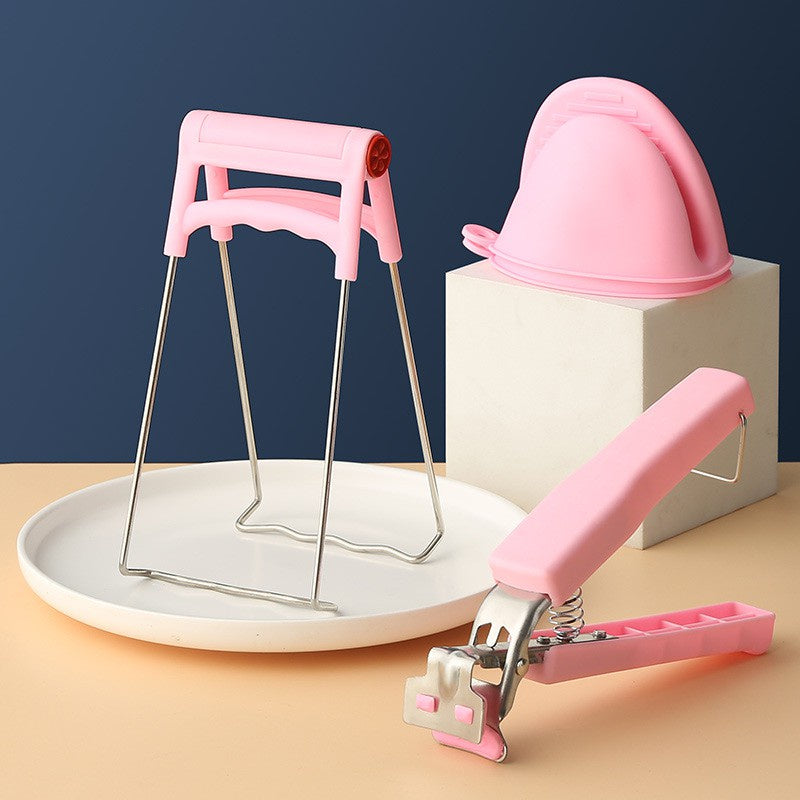 READY STOCK!!!Anti-scalding Non-slip Bowl Clamps Dishes Clamps Anti-scald Gloves 防烫防滑取碗夹 取盘夹 高温防手套