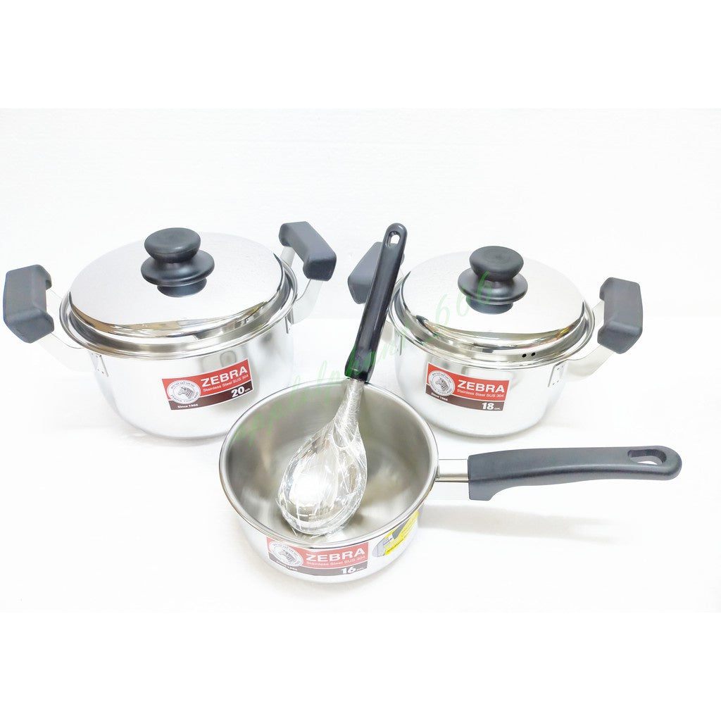 READY STOCK!!! ZEBRA THAILAND CARRY COOK Cookware SET