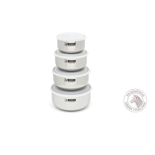 READY STOCK!!!Zebra THAILAND Food Storage Extra Set with Lid【4 in 1】12/14/16/18cm