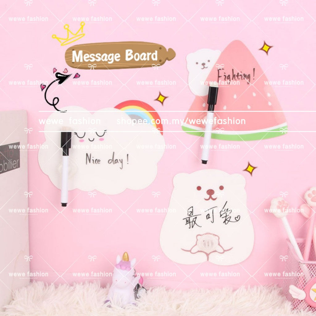 Ready Stock!!! Cutie Cartoon PVC Message Board Creative Children's Writing Board 卡通留言板