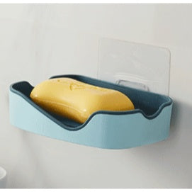 READY STOCK‼️ Cute Cartoon Soap Holder Wall Mounted Self-Draining Soap Box Lekat Dinding Bekas Sabun 滤水肥皂盒