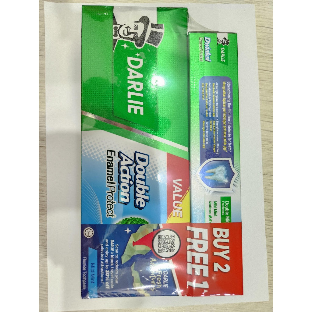 Darlie Toothpaste Value Pack 2in1 ( 225g X 2pcs ) 100% Original Genuine Darlie Product Ubat Gigi Darlie 黑人牙膏