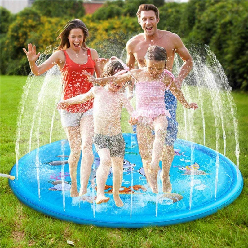 READY STOCK!!! 170CM Children Play Water Mat | Summer Beach Inflatable Water Spray Pad | Outdoor Game Toy | 儿童戏水垫