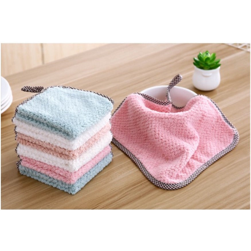 READY STOCK!!!Kitchen Towels Dishcloths Non-stick Oil Cleaning Household Glass Window Table Cleaning Towel Kain Cuci