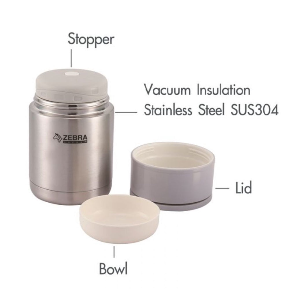 READY STOCK!!!Zebra Happy Meal Vacuum Food Jar (0.8L/0.6L) Original THAILAND