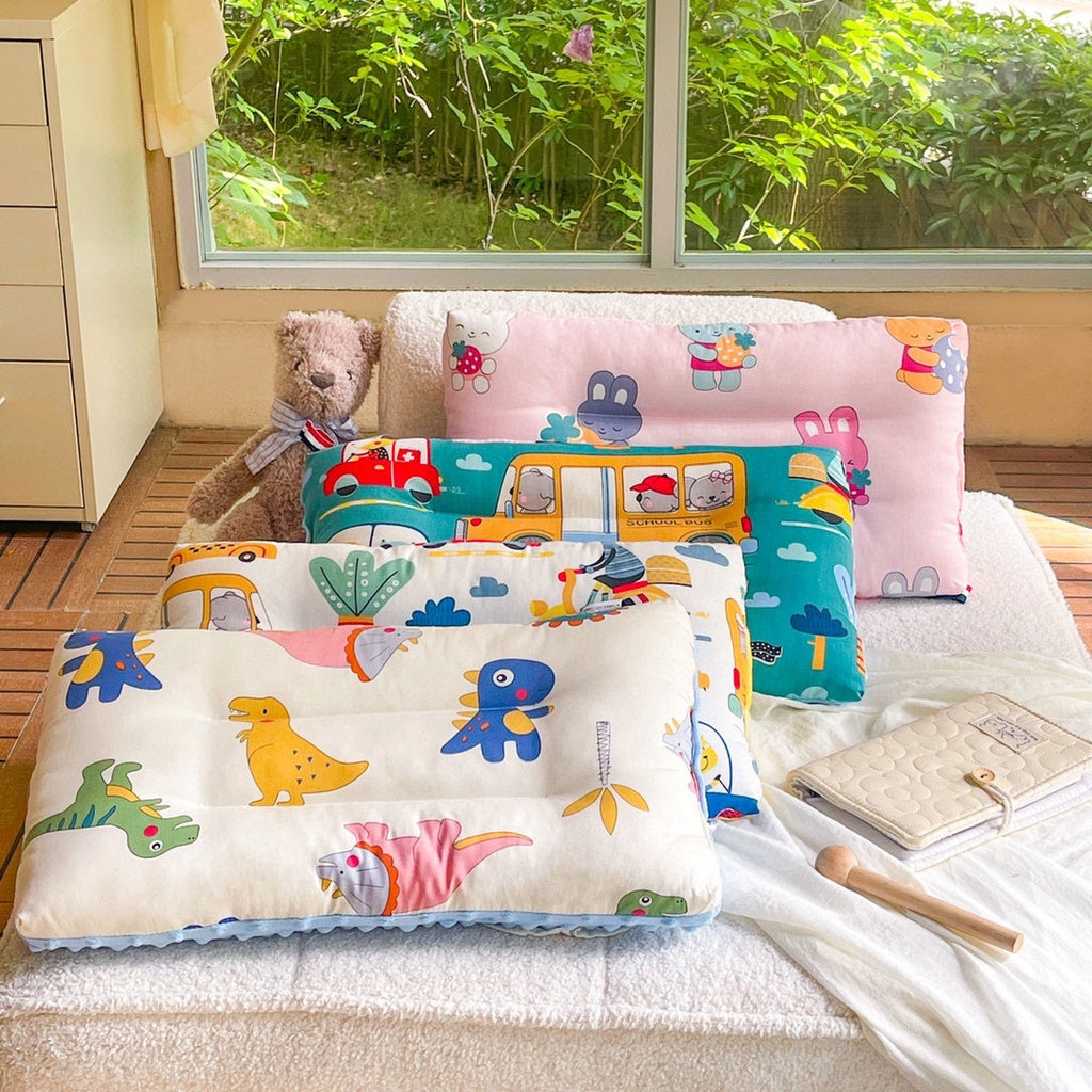 Ready Stock Washable Baby Pillow Children's Cotton Pea Fleece Quick Dry Soothing Sleep Aid Pillowchildren 纯棉儿童枕头