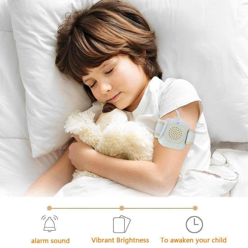 READY STOCK!!! Bedwetting Alarm Children Bedwetting Monitor Arm Wear Moisture Sensor Bed Wetting Alarm Sound Light