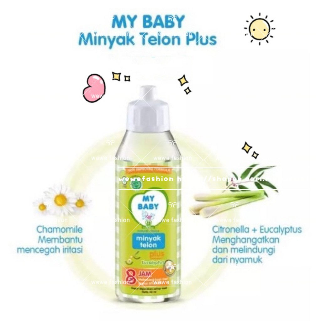 READY STOCK!!!Minyak Telon Plus My Baby Mybaby Natural Eucalyptus 60/90/150 ml