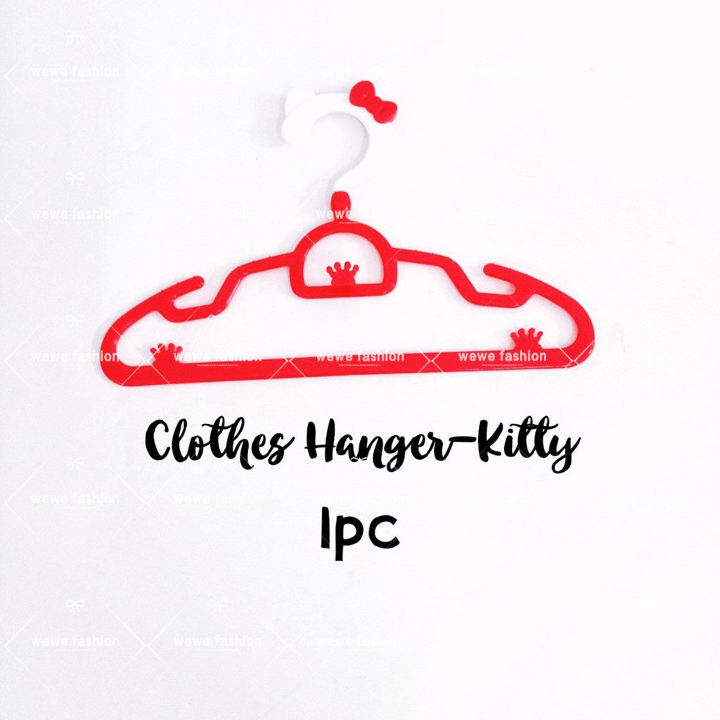 READY STOCKS!!!Mickey Kitty Pooh Cartoon Baby Kids Plastic Clothes Hanger卡通衣挂