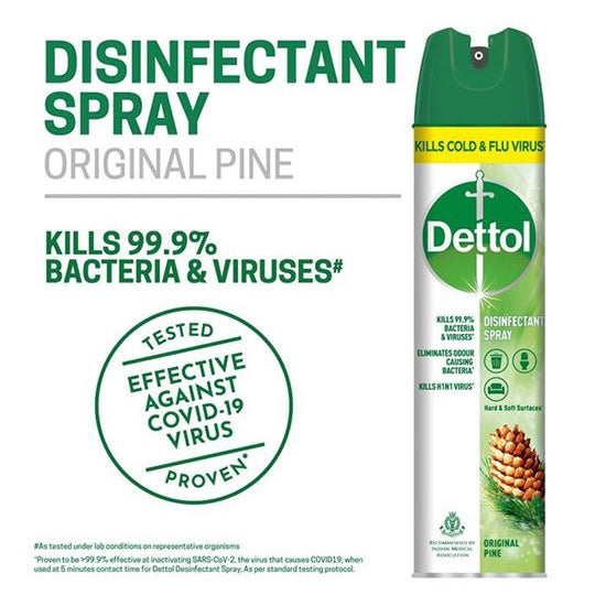 READY STOCK!!!Dettol Disinfectant Spray Kills 99.9% Cold & Flu Virus Original Pine #Dettol #Disinfectant #Spray#滴露消毒喷雾