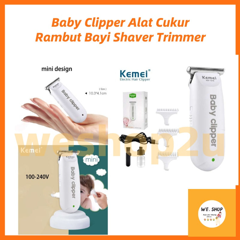 READY STOCK!!! Kemei KM-1319 Baby Clipper Alat Cukur Rambut Bayi Shaver Trimmer