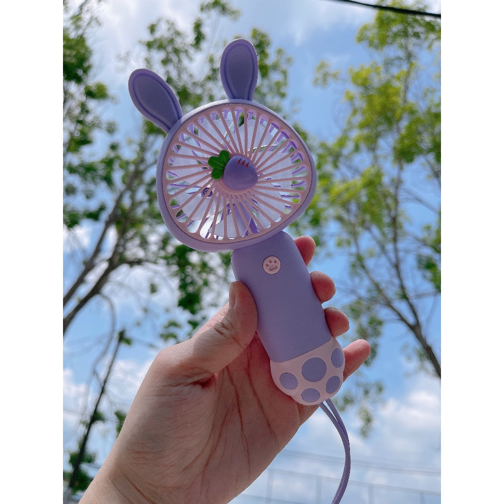 READY STOCK‼️ Mini Portable Clip Fan | USB Rechargeable | Cute Cartoon Desk & Handheld Fan 迷你便携式风扇