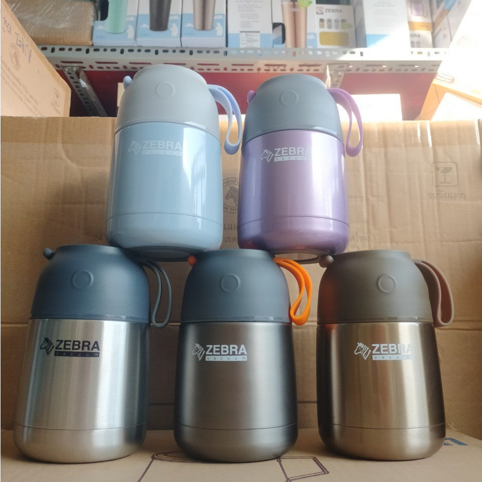 100% Original Thailand Zebra Stainless Steel 0.65LT Vacuum Food Jar Z123006 123006