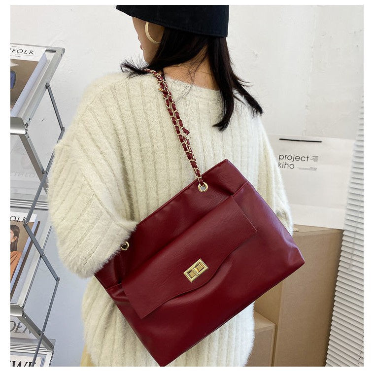 READY STOCK!!!BSB1101 PU Sling Bag New Fashion Casual Lady Handbag Beg Solid Color Shoulder Casual Bucket Bags大容量斜挎包