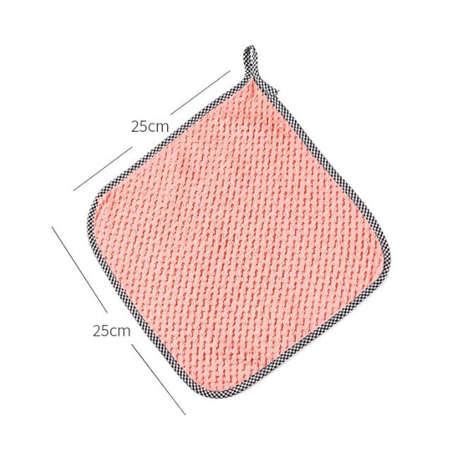 READY STOCK!!!Kitchen Towels Dishcloths Non-stick Oil Cleaning Household Glass Window Table Cleaning Towel Kain Cuci