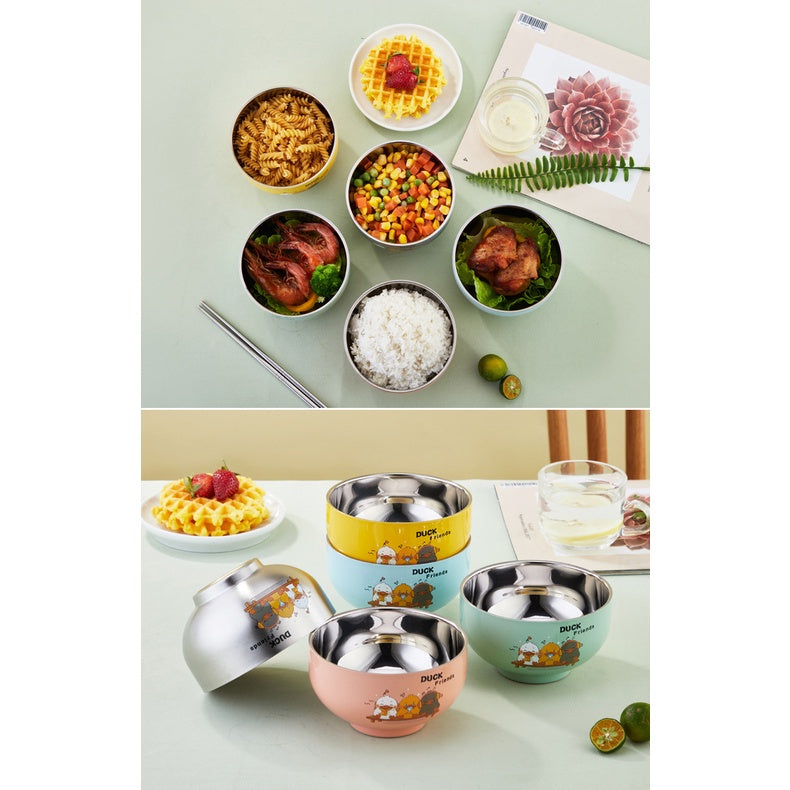 READY STOCK!!!304 Stainless Steel Cartoon Cutie Family Child Bowl 304不锈钢碗家庭碗