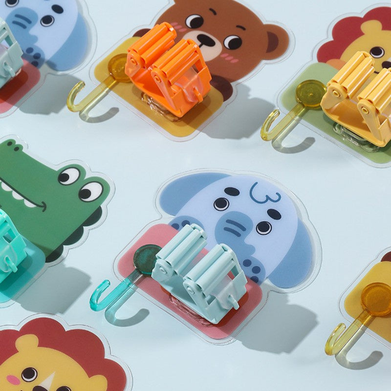 READY STOCK!!! Bathroom Cartoon Punch-Free Mop Hook | Storage Rack Mop Sangkut Penyangkut Clip 收纳拖把夹架