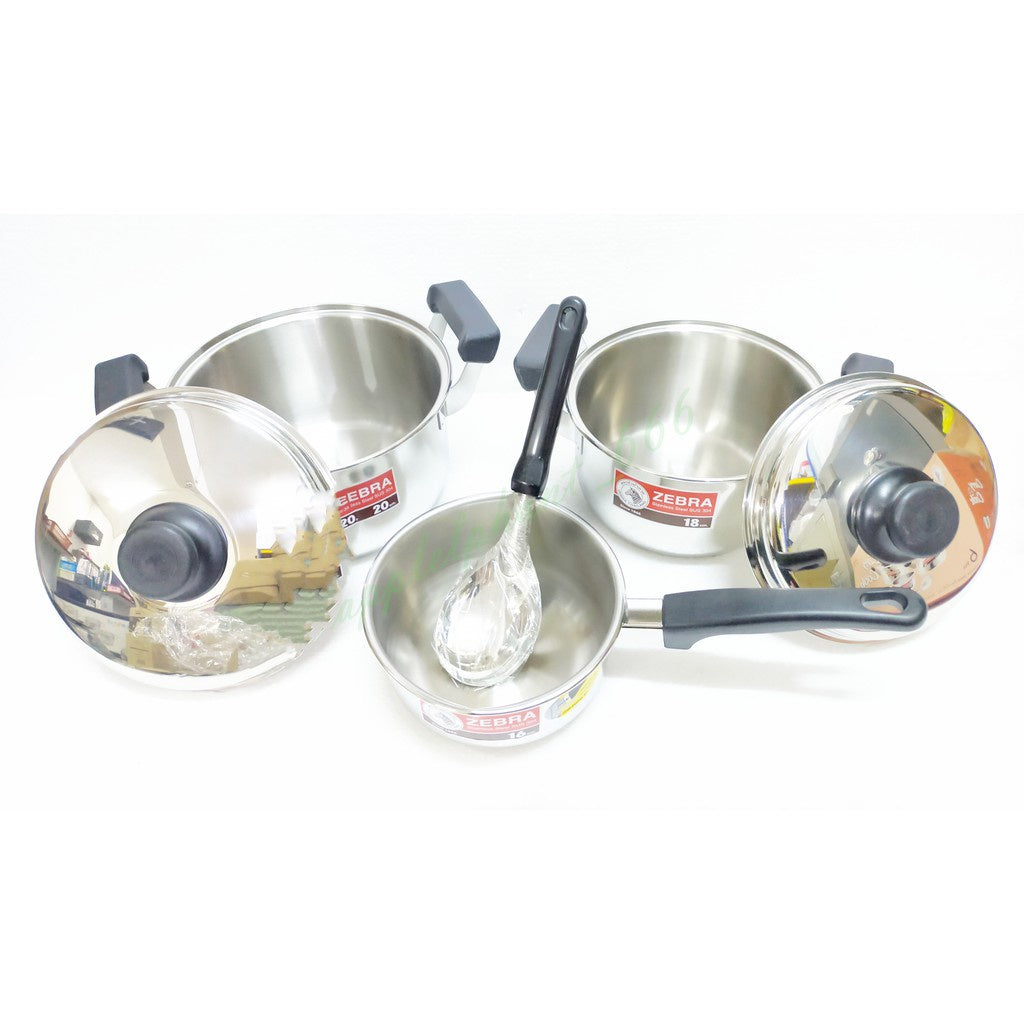 READY STOCK!!! ZEBRA THAILAND CARRY COOK Cookware SET